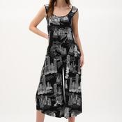 Joseph Ribkoff Conversational Print Culotte Jumpsuit, Black image
