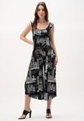 Joseph Ribkoff Conversational Print Culotte Jumpsuit, Black image