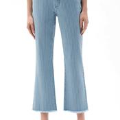Joseph Ribkoff Stripe Print Stright Leg Cropped Jeans, Blue image