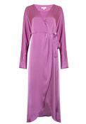 Jovonna Safien Satin with Belt Detail Midi Dress, Violet image