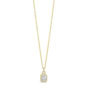 Absolute Cushion Pendant Necklace, Gold image