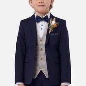 Benetti Boys Peter Three Piece Suit, Petrol Blue