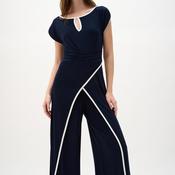 Joseph Ribkoff Faux Wrap Culotte Jumpsuit, Navy image