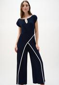 Joseph Ribkoff Faux Wrap Culotte Jumpsuit, Navy image