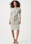 Joseph Ribkoff Jacqard Knit Houndstooth Dress, Grey image
