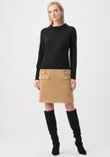 Joseph Ribkoff Long Sleeve Contrast Faux Suede Dress, Black image