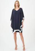 Joseph Ribkoff Chiffon Overlay Mini Dress, Navy image