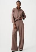 Joseph Ribkoff Scuba Jersey Wide Leg Jumpsuit, Mink Brown image