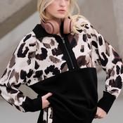 Joseph Ribkoff Scuba Jersey Animal Print Sweatshirt, Black image