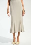 Joseph Ribkoff Lurex Knit Trumpet Skirt, Light Gold image