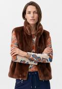 Barbara Lebek Faux Fur Gilet, Brown image