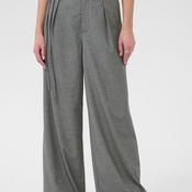 Kaffe Ellie Pinstripe Wide Leg Trousers, Grey image
