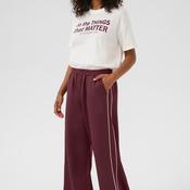 KAFFE Cory Wide Leg Track Pants, Wine image