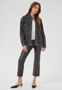 Kaffe Jaiden Embellished Denim Jacket, Washed Dark Grey image