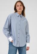 KAFFE Milian Oversized Striped Shirt, Blue image