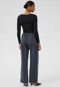 KAFFE Nevil Drawstring Straight Leg Trousers, Dark Grey image