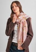 Katie Loxton Animal Print Foil Scarf, Pink image