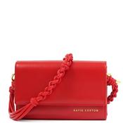 Katie Loxton Arden Braided Mini Shoulder Bag, Red
