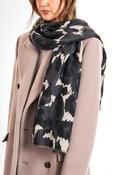 Katie Loxton Brush Stroke Leopard Printed Scarf, Grey image