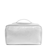 Katie Loxton Patent Crackle Large Makeup &amp; Wash Bag, Silver image