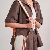 Katie Loxton Hallie Canvas Small Crossbody Bag, Warm Tan image