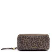Katie Loxton Leopard Printed Fold-Out Mirror Makeup Bag, Brown