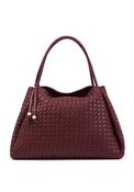 Katie Loxton Nova Hand Woven Large Shoulder Bag, Burgundy image