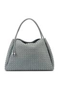 Katie Loxton Nova Hand Woven Suedette Large Shoulder Bag, Grey image