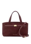 Katie Loxton Orin Top Handle Suedette Crossbody Bag, Burgundy image