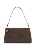 Katie Loxton Orin Twist Lock Suedette Small Shoulder Bag, Chocolate Brown image