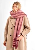 Katie Loxton Recycled Tassel Stripped Scarf, Pink image