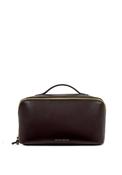 Katie Loxton Soho Large Makeup &amp; Wash Bag, Chocolate Brown image