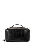 Katie Loxton Soho Medium Croc Print Makeup &amp; Wash Bag, Black image