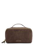 Katie Loxton Soho Medium Suedette Makeup &amp; Wash Bag, Brown image