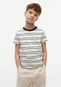 Tommy Hilfiger Boy Essential Short Sleeve Stripe Tee, White image