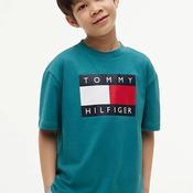 Tommy Hilfiger Boy Flag Logo Short Sleeve Tee, Green image