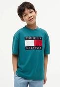 Tommy Hilfiger Boy Flag Logo Short Sleeve Tee, Green image