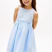 Tommy Hilfiger Girl Sleeveless Broderie Dress, Blue image