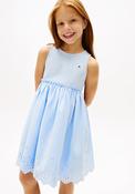 Tommy Hilfiger Girl Sleeveless Broderie Dress, Blue image