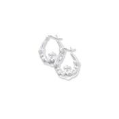 Kurate Claddagh Medium Hinged Hoop Earrings, Silver image