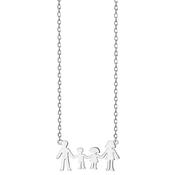 Sterling Silver Family Of 4 Necklace, Silver image