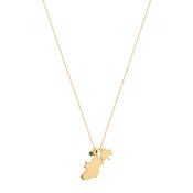 Kurate Ireland Charm Necklace, Gold