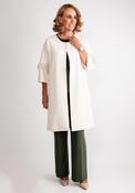 Kate Cooper Feather Detail Coat, Ecru image