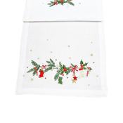Peggy Wilkins Kissing Bough Table Runner, White