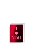 Lagom Design I Love You Mini Greeting Card image