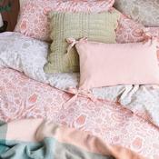 Laura Ashley Ashstead Damask Duvet Cover Set, Natural Coral