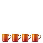 Le Creuset Stoneware Set of 4 Coffee Mugs, Volcanic