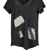 My Soul Letters Mix Top, Black