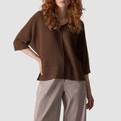 Le Comte Fine Knit V-Neck Sweater, Brown