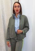 Le Comte Funnel Neck Full Zip Sweatshirt, Green